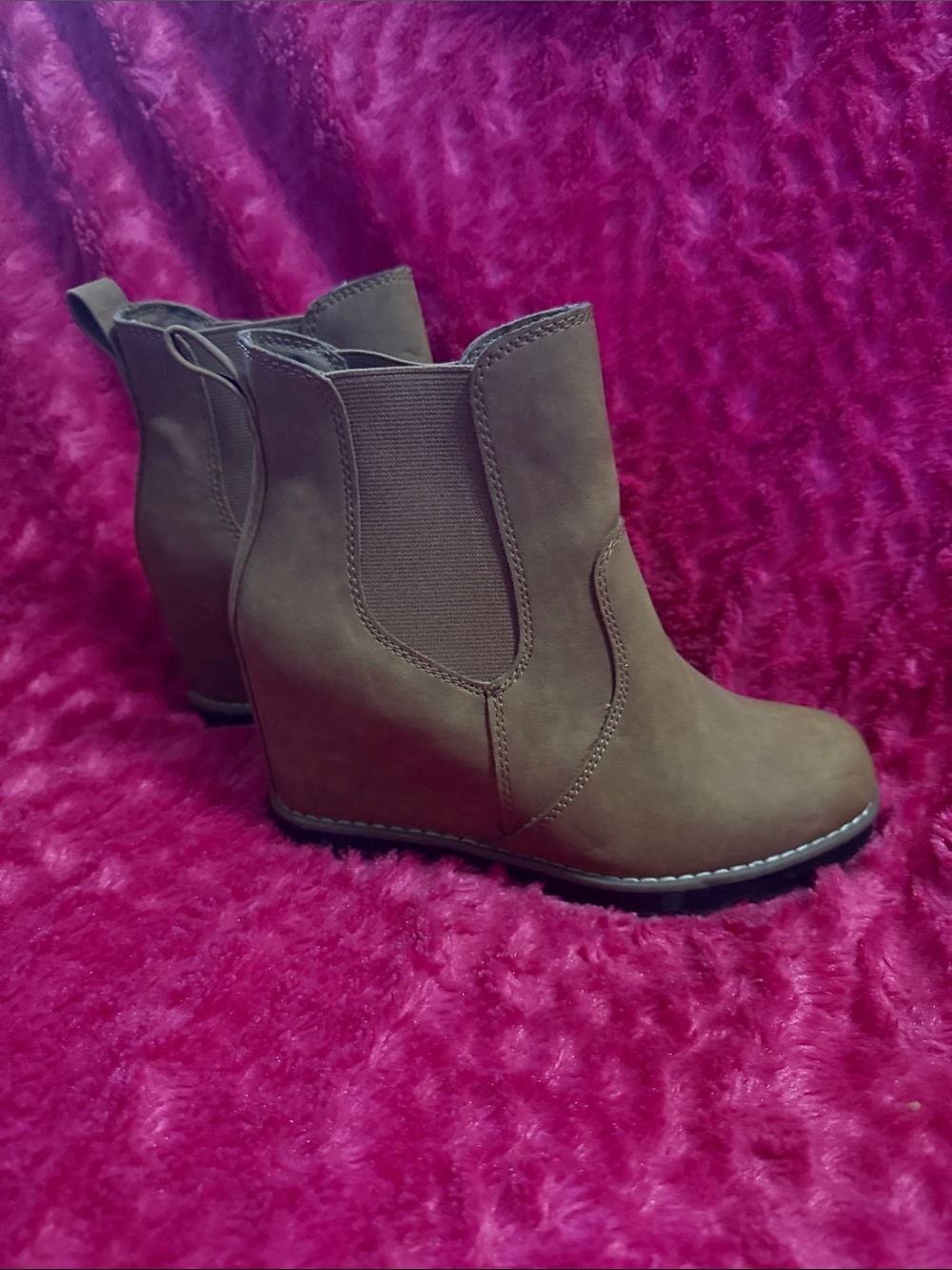 Universal Thread Brown Wedge Ankle Boots